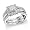 Diamond Engagement Ring in 14K Gold / White - GIA Certified, Princess, 0.90 Carat, H Color, VS2 Clarity