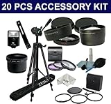 20 Pcs Essentials Kit for KODAK EASYSHARE P850 P712, Includes: 58MM 2.0X Hi ....