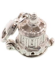 Welded Bliss Sterling 925 Silver Charm. Oxford Bodleian Library Radcliffe Camera, Opens To Show Book. Lobster Clip Fit WBC1199