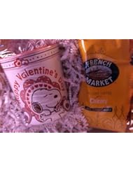 Grocery: Thinking of You Coffee and Mug 2 Item Combo Bundle - 1 Peanuts Themed Coffee Mug By Gibson Oversea Inc. and 1 French Market 12 Oz. Ground Boldest Chicory Coffee - Gibson Overseas and French Market
