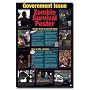 Zombie Survival Poster (Government Issue) Framed Art Poster Print - 24" X 36"
