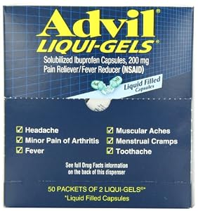 Advil Liqui-Gels Dispenser, 2 Liqui-Gels, 50-Count
