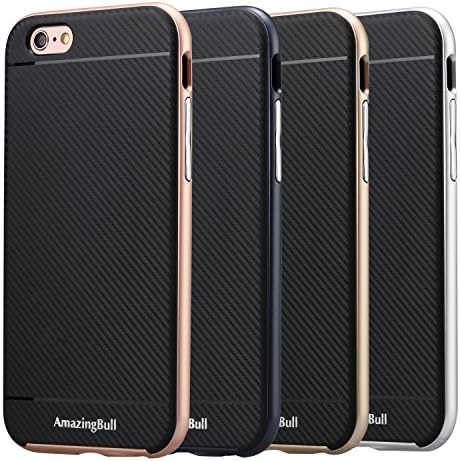 AmazingBull (TM) [iPhone 6 PLUS/6S PLUS] (5.5 Inch) phone case non-slip texture surface Slim Fit with Carbon Fiber Premium Bumper Style 360º Protection for Apple iPhone [6 PLUS/6S PLUS] (Rose Gold)