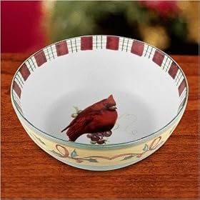 LENOX WINTER GREETINGS EVERYDAY ALL-PURPOSE BOWL(S) - CARDINAL by Lenox China