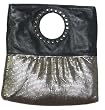 Whiting and Davis Silver Ring Flap Mesh with Leather Purse