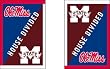 University of Mississippi and Mississippi State University - House Divided Flag - Regular Size
