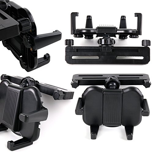 DURAGADGET Car Expandable Headrest And Tray Cradle Mount With Adjustable Arms For AICS Fusion5 xtra 16GB 8GB, Fusion5 Premium & X220 (Wifi, Mifi, HDMI) Capacitive Tablet PC