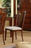 Set of 2 Ethan Collection Solid Hardwood Dark Brown Finish Dining Chairs