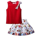 Pettigirlガールズツーピース 子供服セット 上下2点 ブラウス スカート 3才-4才
