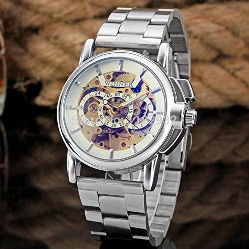 A gentleman 52015 Winner new Automatic Men business classic style watch top quality stainless steel bracelet free shipping factory
