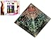 Jet Orgone Pyramid Green Aventurine Crystal Power Generator Cooper Coil for Vastu Balancing Healing Growth Meditation Approx 2.5-3 inch Long