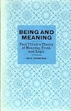 Being and meaning : Paul Tillich's theory of meaning, truth and logic