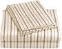 Regency Collection 310-Thread-Count Maxine Stripe Queen Sheet Set, Burgundy