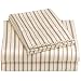 Regency Collection 310-Thread-Count Maxine Stripe Queen Sheet Set, Burgundy