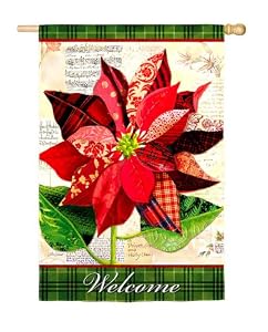 Garden Flag Bin Poinsettia