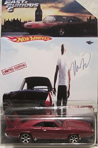 Hot Wheels CUSTOM '69 DODGE CHARGER DAYTONA 2015 Fast &amp; Furious 6 Paul Walker Tribute Real Riders Rubber Wheels Code-3 Collectible Die Cast Model Car 1:64 Scale Limited Edition 5/ 25 Made!!!