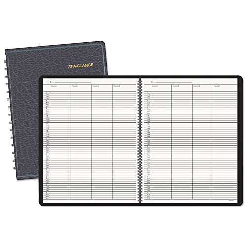At-A-Glance 80-310-05 Recycled Four-Person Group Undated Daily Appointment Book, 8-1/2 x 11, Black