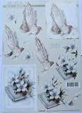 A4 3D step by step Le Suh decoupage sheet - religious - praying hands