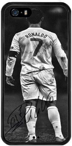 iphone 5s case,iphone 5 case. Unique DIY Designed Soccer Player Cristiano Ronaldo soft rubber and pc black CR7 Classic style.iphone se case