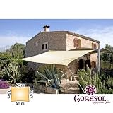 Zoom Produkt-Bild: Corasol Premium Sonnensegel, 3,5x4,5m, rechteckig, sandbeige