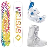 System Mai Tie Dye 2012 Women's Snowboard Package with Flow Vega Lace Boots and Gnu B-True Bindings