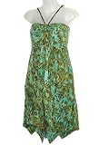 HAWAIIAN BATIK PRINT ZIG ZAG SUN DRESS (One Size)