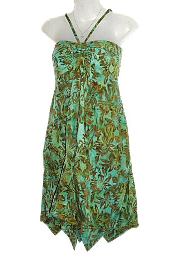 HAWAIIAN BATIK PRINT ZIG ZAG SUN DRESS (One Size) product image