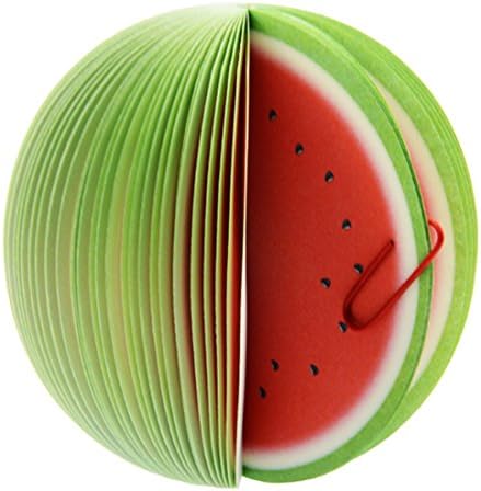 Padmall Creative and Cute 3D Fruit Desk Paper Scratch Pads , Memo Pad , Paper Notes , Mini Notepad, Note Pads , As School Gift for Students, 150 Pages Each ,2 Pcs, Watermelon