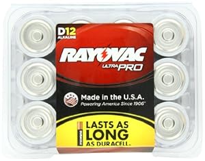 Rayovac ALD-12 UltraPRO Alkaline D Batteries, 12-Pack