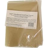 3 Pack Unbuffered Acid-Free Paper For Storing and Preserving Precious Quilts, Textiles, Linens. 24 sheets, 20 by 30 inches 72 sheets total