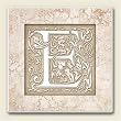 AbsorbaStone Coaster set~ Monogram Initial E ~ 4 Tile Drink Coasters ~ code 572C