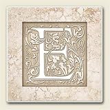 AbsorbaStone Coaster set~ Monogram Initial E ~ 4 Tile Drink Coasters ~ code 572C