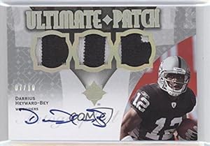 Darrius Heyward-Bey #7/10 Oakland Raiders (Football Card) 2009 Upper Deck Ultimate Collection Ultimate Patch Signatures [Autographed] #U-26