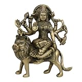 Geschenke F�r Mutter Durga Messing-Statue Sitzend auf L�wen 12,7 cm x 5,08 cm x 15,87von "ShalinCraft"