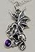 Sterling Silver Dragon Pendant with a Genuine title=