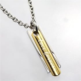 【クリックで詳細表示】ReiZ ロゴ文字入りスティック調316Lステンレス・ペンダント(ゴールド) SGP3210