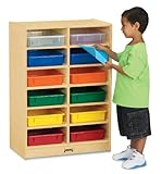 12 Paper-Tray Cubbie With Colored Paper-Trays - School & Play Furniture