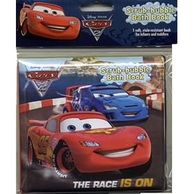  Disney Pixar Cars 2 Bath Tub Book - Lightning McQueen - The Race is On!