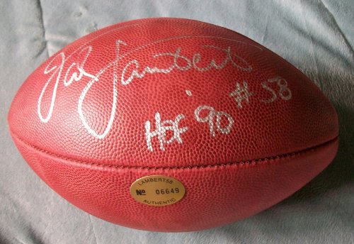 Jack Lambert Pittsburgh Steelers Hand Signed Offical Duke NFL Game Football Inscribed HOF 90 #58