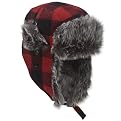 Men's Wool Trapper Hat - Red/Black