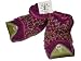 tiny tulips booties, 12/18m, Purple Multi Knit