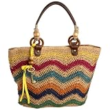 designer travel totes Fossil Hathaway Straw Tote