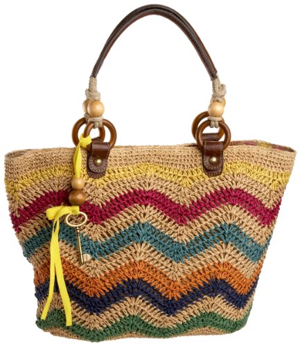 Fossil Hathaway Straw Shopper Multi
