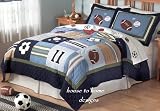 All State Full Quilt and 2 Pillow Shams Set by Pem America