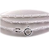 925 Sterling Silver Figaro 3+1 Chain Necklace 14 16 18 20 Italy
