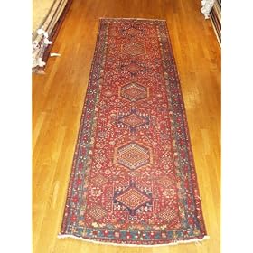 Handmade Antique Iranian Karaja Rug 3'3x11'
