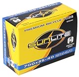 Sunlite Bicycle Tube, 700 x 35-40 (27 x 1-3/8) SCHRADER Valve