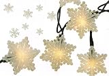 Set of 10 Glittery Fashion Snowflake Christmas Lights #ES72-198