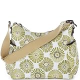 OiOi Baby Floral Disc Hobo Diaper Bag, Green
