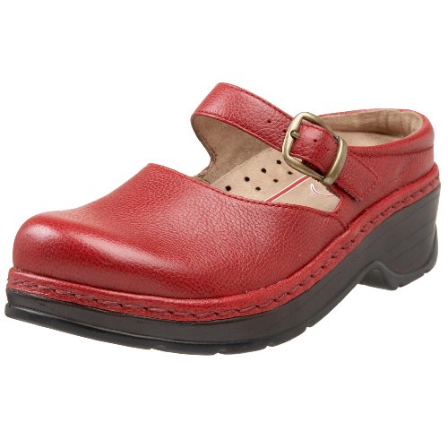 Klogs USA Women's Lajolla Mary Jane Clog,Red Print,6.5 M US Detail